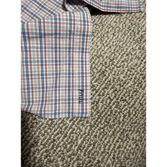 Original Penguin Button Up Mens 17 36/37 Plaid Slim Fit Cotton 90704 - Picture 9 of 9